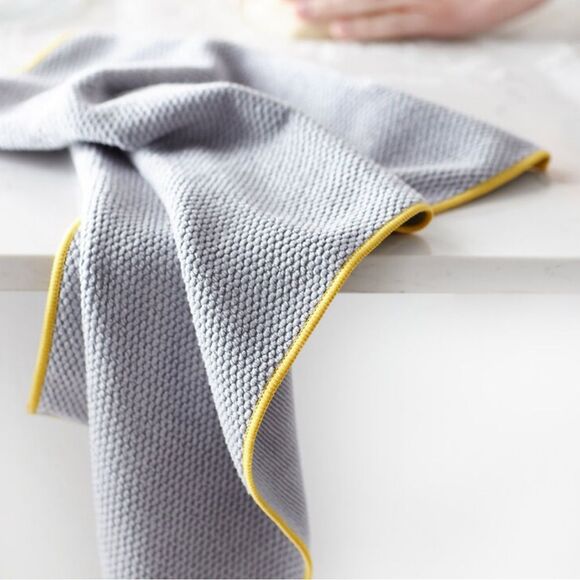 Norwex Kitchen Towel Graphite with Sunflower Trim NWT - Picture 2 of 10